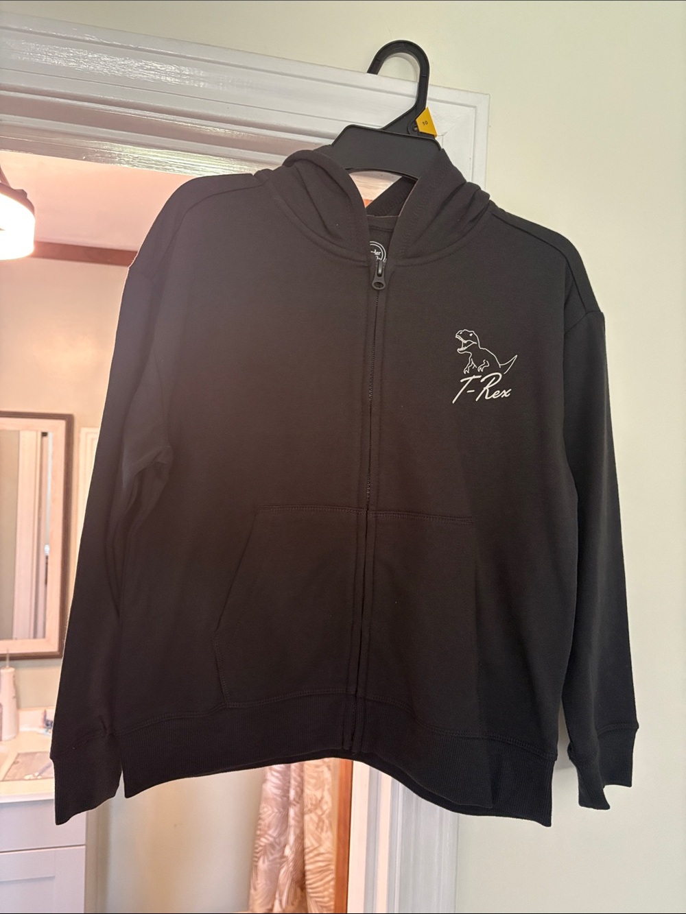 wonder nation Black T-Rex Zip Hoodie